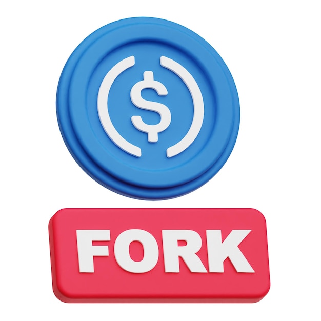 PSD token cripto usdc icona 3d isolata sullo sfondo bianco