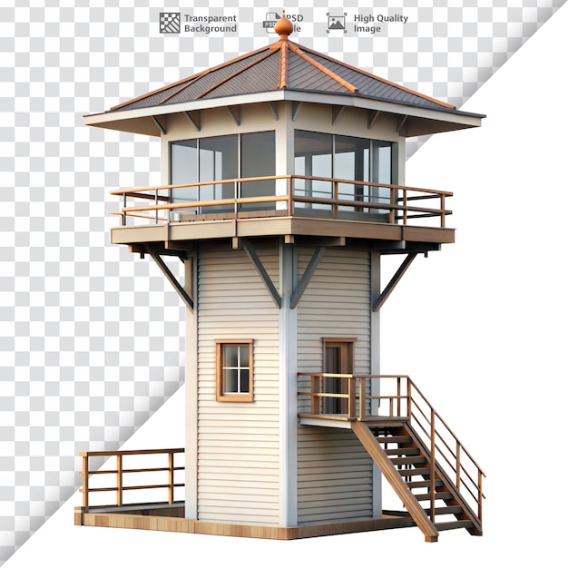 PSD torre de vigilancia con estructura de madera