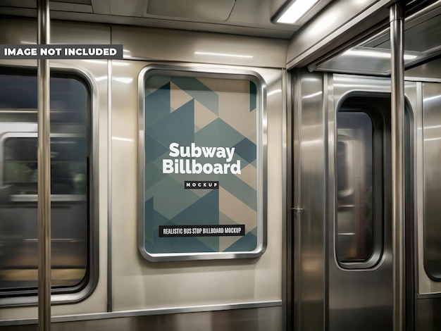 PSD un train de métro avec un panneau disant métro