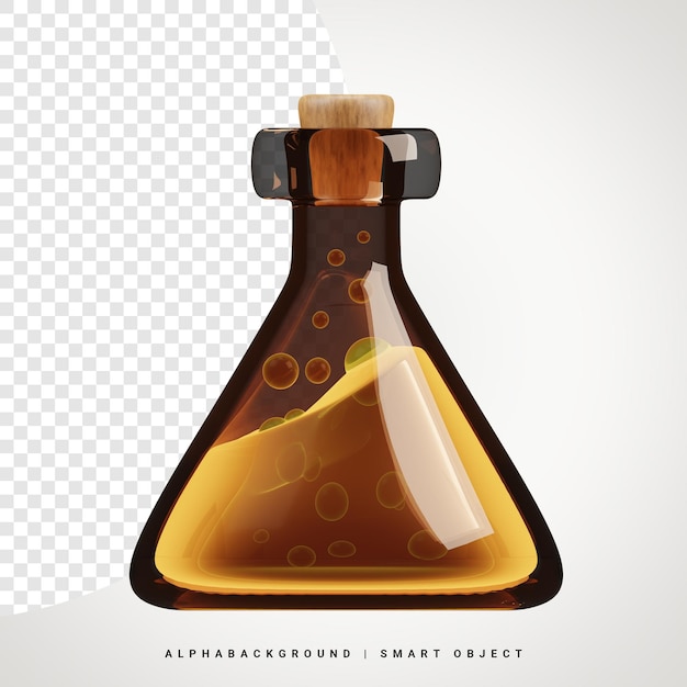 PSD trank flasche 3d-symbol illustration