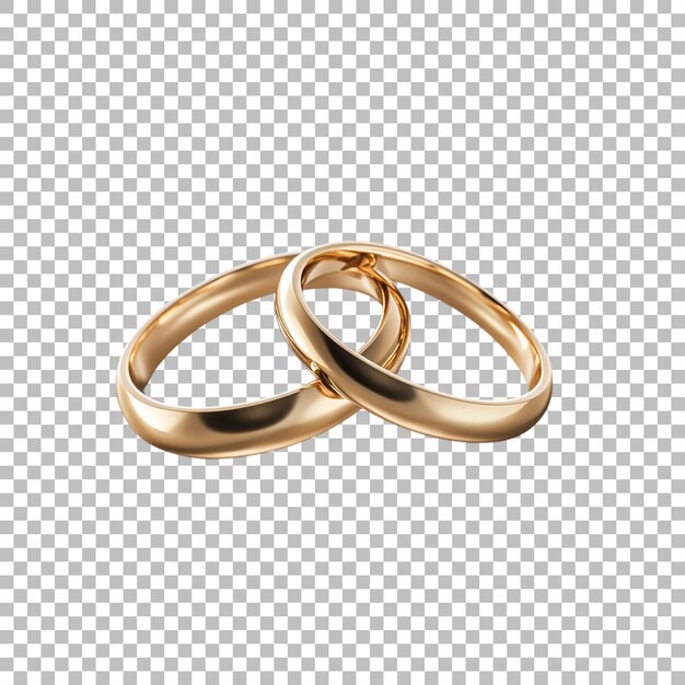 PSD transparentes oder png-bild von goldringen premium