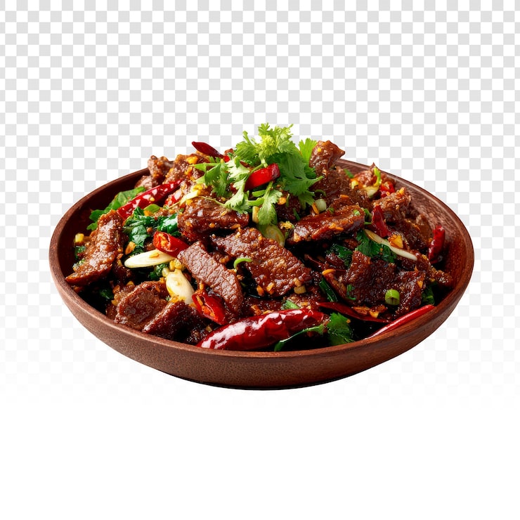 PSD tumis daging sapi szechuan pedas dengan cabai dan ketumbar