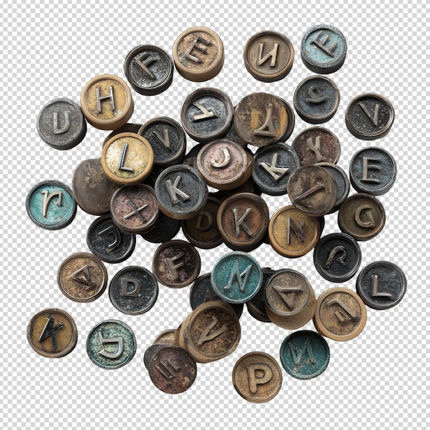 PSD typewriter keys