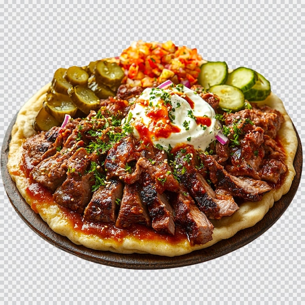 PSD una pizza con formaggio di carne e verdure