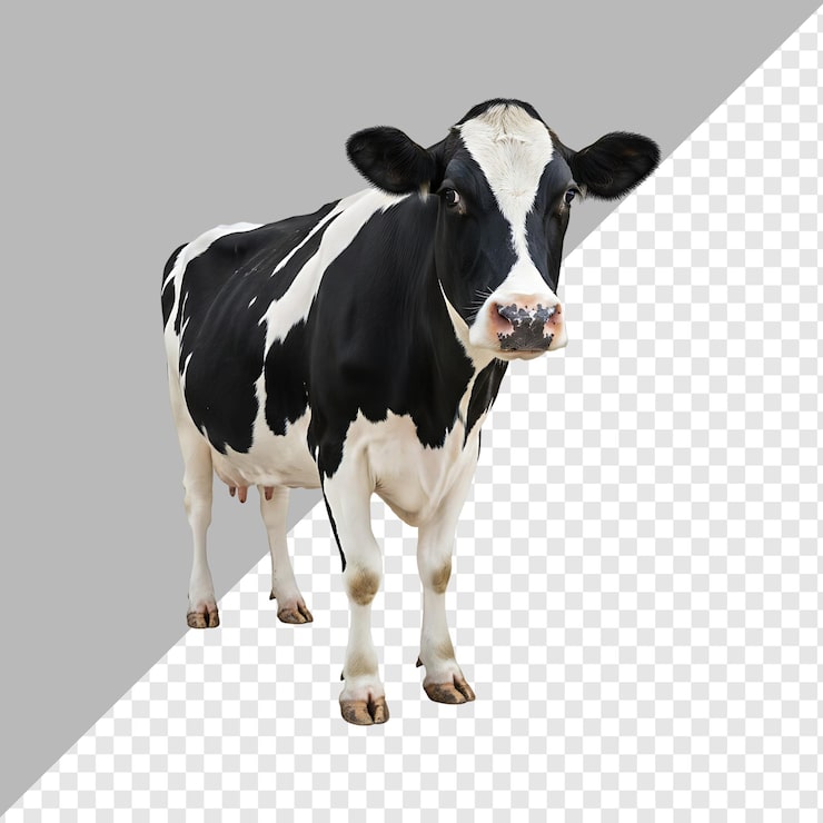 PSD vaca lechera frisona holstein de pie