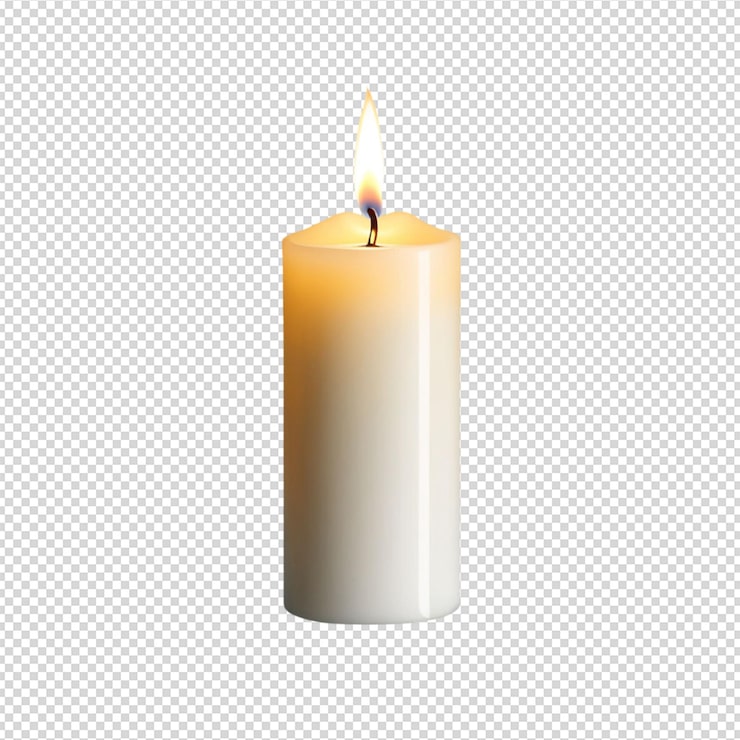 PSD vela em fundo png
