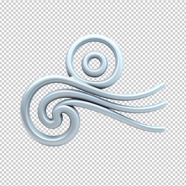 PSD vent sur un fond transparent