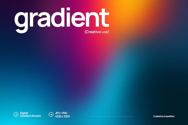PSD vibrant abstract gradient background para proyectos creativos