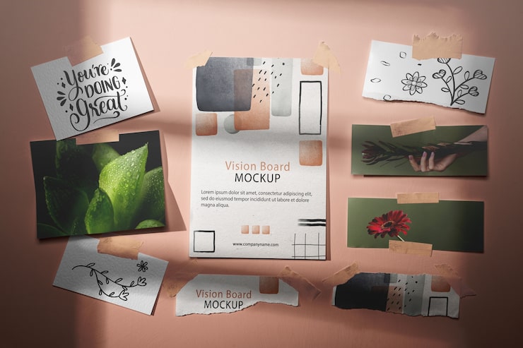 PSD vision-board-modell
