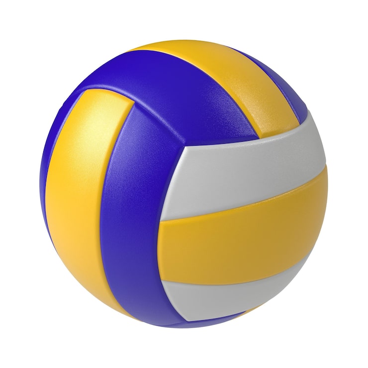 PSD volleyball ball isoliert transparenten hintergrund 3d-rendering