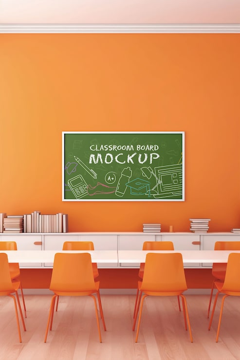 PSD vorlage der tafel im klassenzimmer