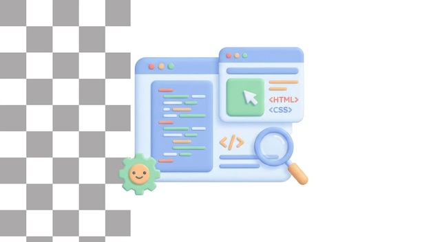 PSD webentwicklung und codierungs-workflow mit 3d-tools