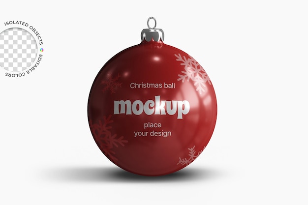 PSD weihnachtsballmodell isoliert