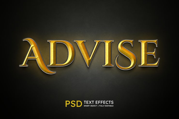 Zdarma PSD efekt stylu textu advise