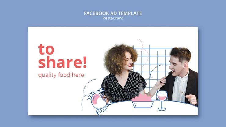 Zdarma PSD facebook šablona pro restauraci