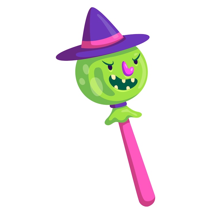 Zdarma PSD ilustrace halloweenských bonbonů