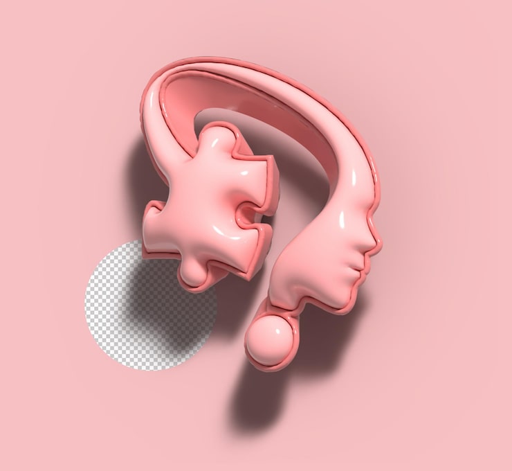 Zdarma PSD lidský mozek s logem puzzle 3d ilustrační design