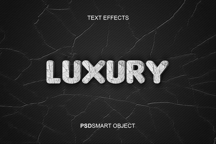 Zdarma PSD luxusní papírový textový efekt