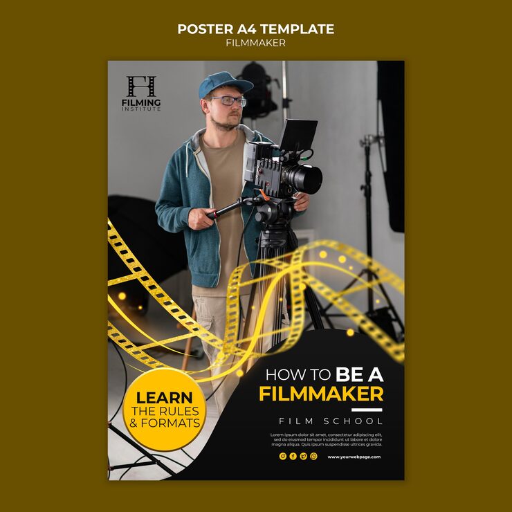 Zdarma PSD šablona plakátu pro filmaře
