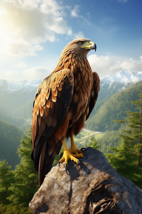 Ücretsiz Fotoğraf 3d render kartal portresi