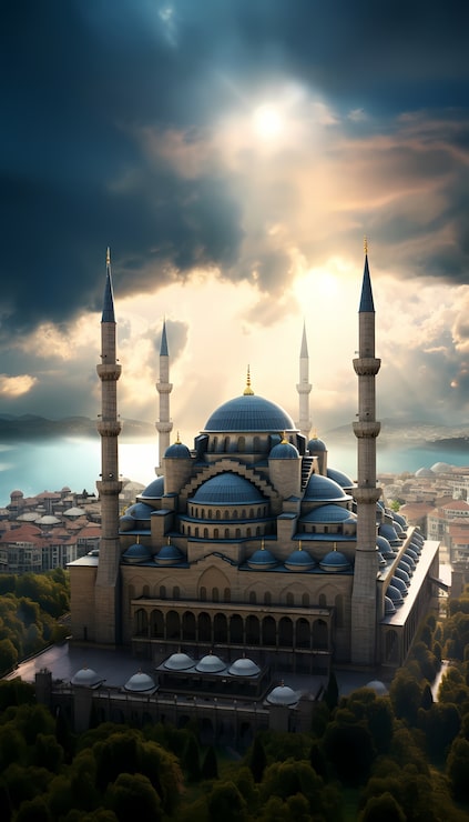 Ücretsiz Fotoğraf bulutlu havalarda cami binası mimarisi