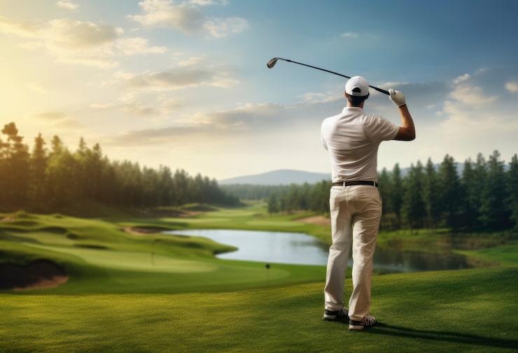 Ücretsiz Fotoğraf golf oynayan adamın tam çekimi