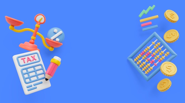 Ücretsiz PSD 3d vergi satışları arka planı