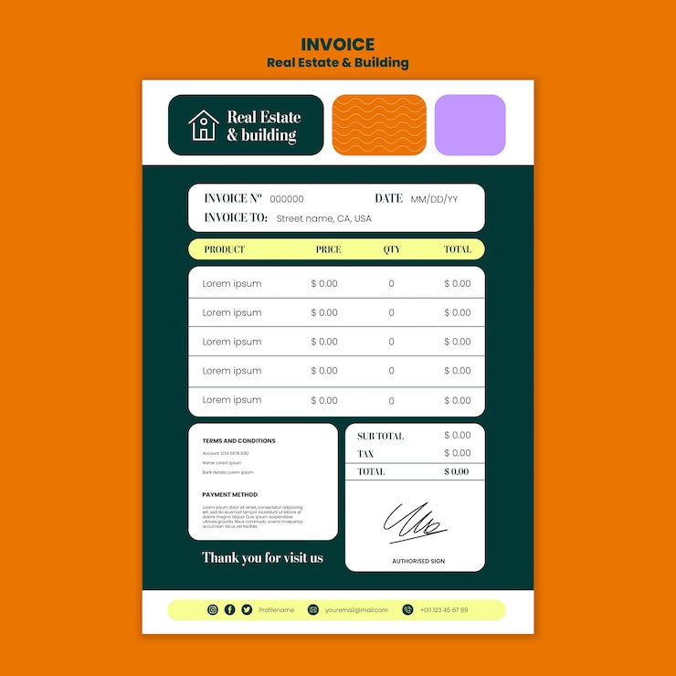 Ücretsiz PSD düz tasarım emlak şablonu