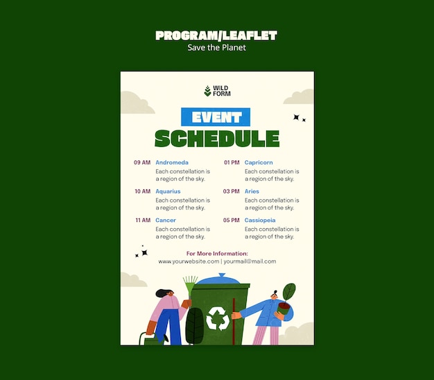 Ücretsiz PSD etkinlik programı el ilanı şablonu