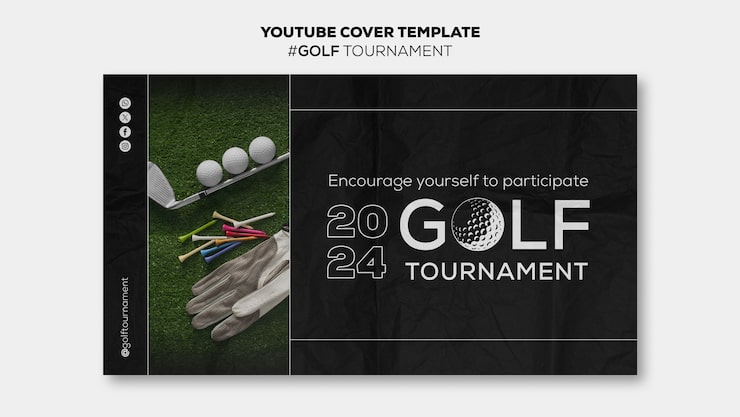 Ücretsiz PSD golf turnuvası youtube kapağı
