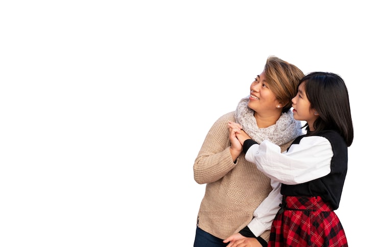 Ücretsiz PSD orta çekim anne ve kız zamanı