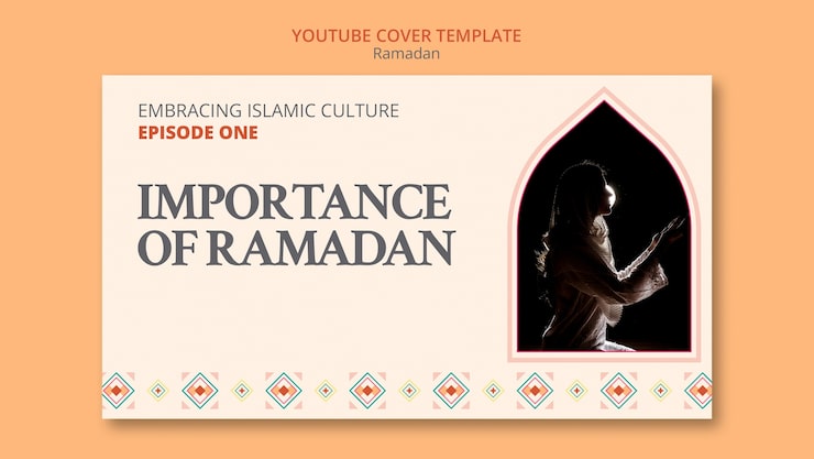Ücretsiz PSD ramazan kutlaması youtube kapak şablonu
