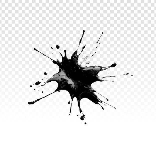 Ücretsiz PSD siyah mürekkep lekesi