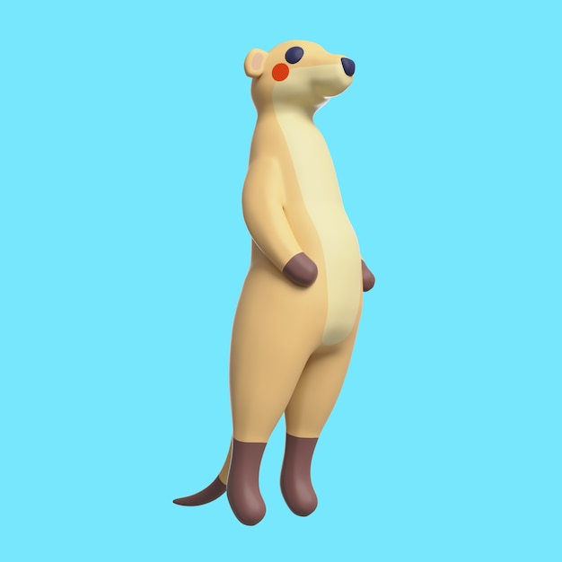 Ücretsiz PSD vahşi hayvanın 3d render’ı