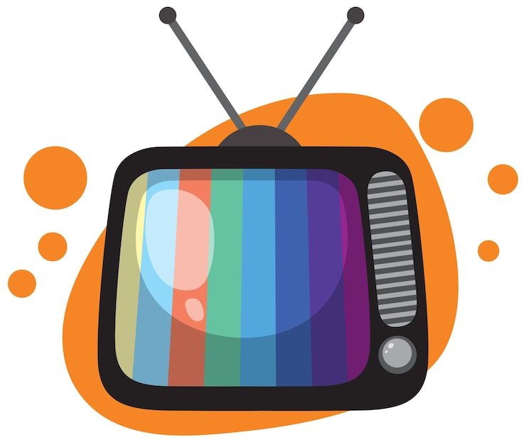Ücretsiz Vektör beyazda izole edilmiş eski model televizyon
