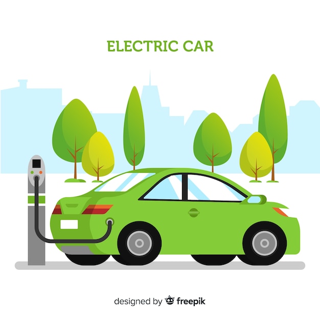 Ücretsiz Vektör elektrikli araba