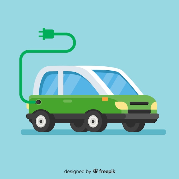 Ücretsiz Vektör elektrikli araba
