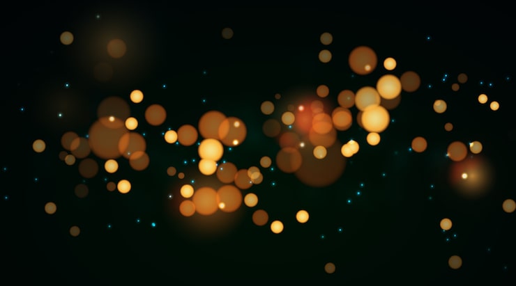 Ücretsiz Vektör koyu arka planda bokeh ışık efektleri