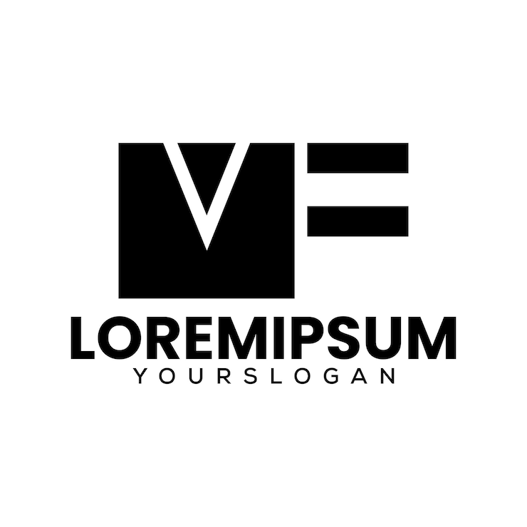 Ücretsiz Vektör m f harfi ikon soyut logo tasarımı