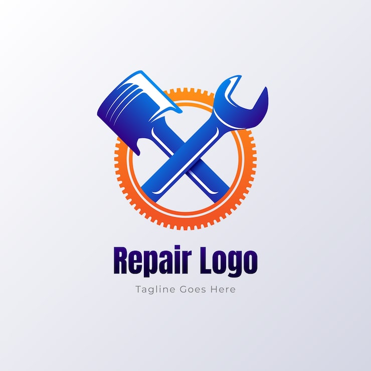 Ücretsiz Vektör mekanik tamir logo tasarımı