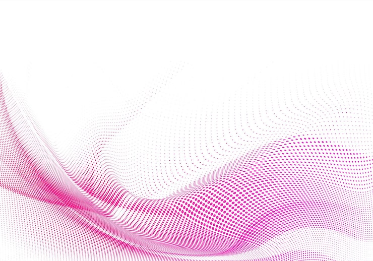 Ücretsiz Vektör modern pembe noktalı akan dalga arka planı çizimi
