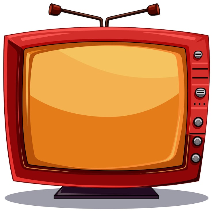 Ücretsiz Vektör retro televizyon seti i̇llüstrasyonu