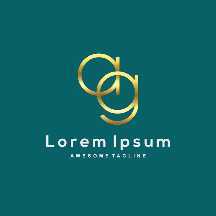 Ücretsiz Vektör zarif a g monogram logo tasarımı