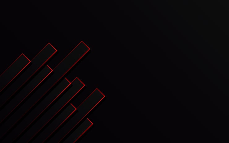 Vecteur gratuit abstract red light lines pipe vitesse zoom sur la technologie de fond noir