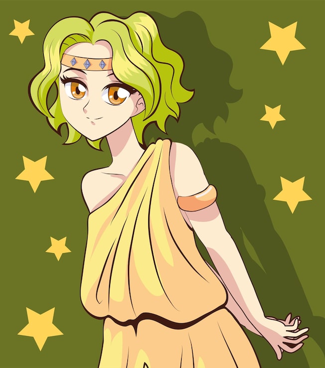 Vecteur gratuit anime femme mignonne