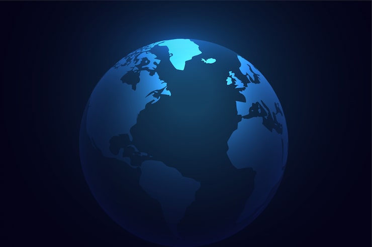Vecteur gratuit arrière-plan du monde de la planète terre bleue