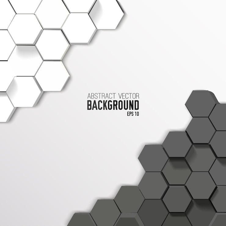 Vecteur gratuit arrière-plan hexagonal abstrait géométrique