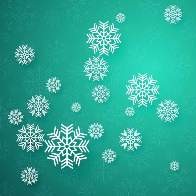 Vecteur gratuit arrière-plan hivernal des flocons de neige
