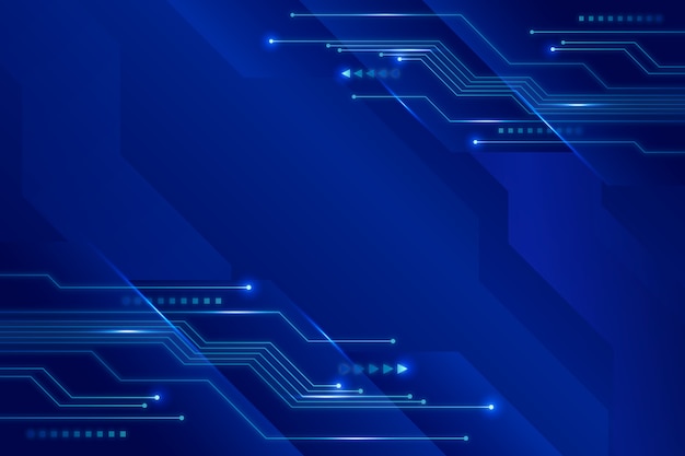 Vecteur gratuit arrière-plan technologique bleu abstrait