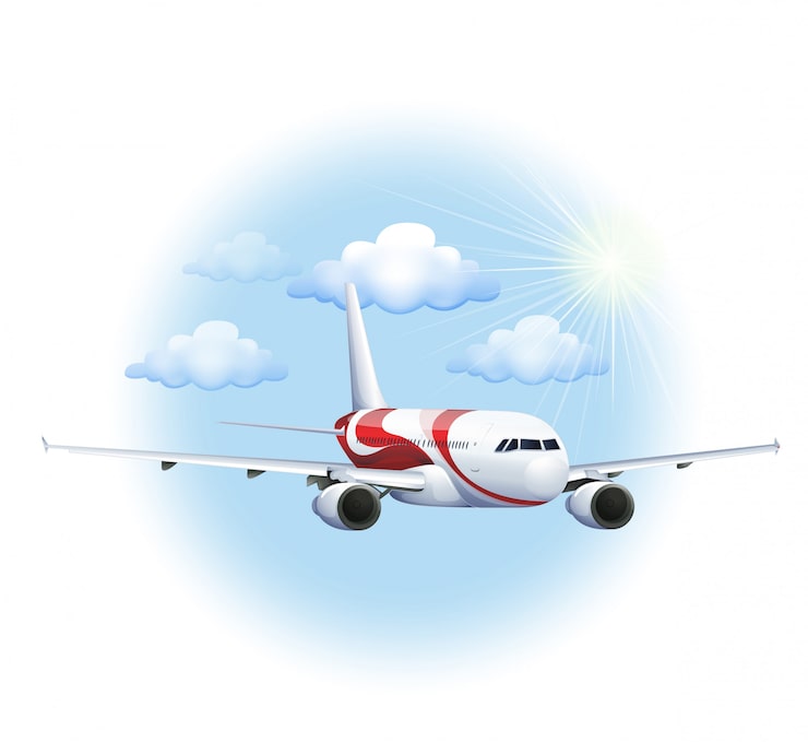 Vecteur gratuit un avion de croisière